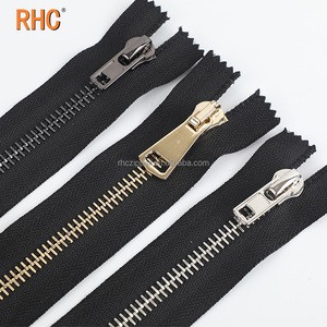 High Quality Custom #8 for Swiss Teeth Brass Metal Zipper European Teeth 5# Metal Zipper Premium Zippers