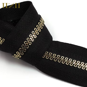 HVV Special Long Chain Plastic Zipper Jacket Silver & Gold Teeth Open-End Type