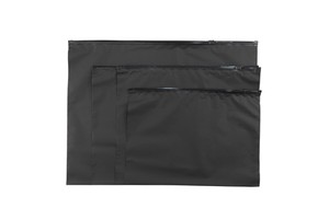 Stock 25*35cm/35*45cm Plastic Zipper Slider Frosted Matte Black Zip Lock Compostable Packaging Bag for Clothes