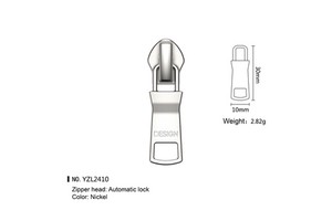 Custom Logo Zinc Alloy Zipper Slider Semi-Lock Nylon Material Supply Customers