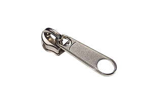 Wholesale in Stock White Spray-Painted Zinc Alloy Nylon Long Board Pull Head for Garment Bags Luggage Accessories Zipper Sliders