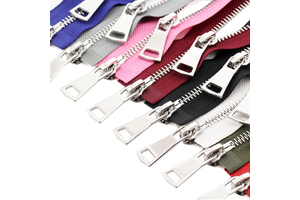 5 # Zinc Alloy Double Slider Brass Zipper Craft Sewing Antique Zipper Metal Zipper