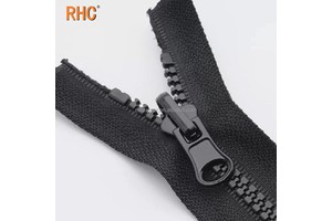 Open-End No.5 Plastic Resin Jacket Coat Zipper Rotating Head Reversible Slider Cremallera Doublesided Zipper