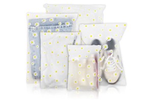 Custom Frosted PE Zipper Slider Zipper Clothing Bag with logo Packaging Plastic Clothing Bag