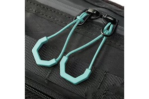 Customizable Orange Hexagon TPU Plastic Zipper Puller Easy Grab Pull Tab for Tactical Backpacks Outdoor Bags Luggage Accessories