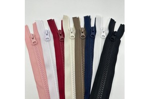 High Quality Pure Color Zipper Manufacturing Fancy 5# Open End Zip Zipper Resin Large Plastic Zipper