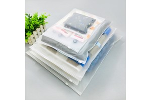 Custom Printed Self Sealing Shirt Clothes Zip Lock Clear Zip Lock Plastic Zipper Frosted Clothing Bags
