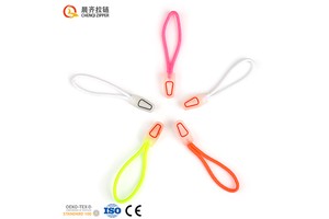 Customized Latest Design Colorful Transparent Printing Zipper Pulls Rope Fancy Zippers Puller for Garment Accessories Zips Pull