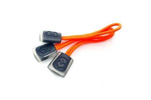 Custom logo Decorative Fancy Rubber Silicone PVC Zipper Pull Slider Rope TPU Plastic Zipper Puller with Rope for Bag Garments