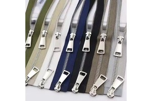 Younus High Quality 3# Two-Way Open-End Metal Zipper Double Sliders for Coat & Luggage Bags Direct Factory Sale
