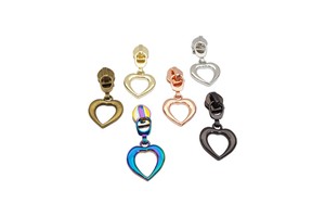 Free Design Heart Metal Zipper Puller Customized Bag #5 Zipper Slider Garment & Processing Accessories