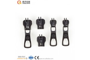 Custom Colorful 5# 8# 10# Single Ring Two Rings Lock Ring Zipper Puller Head Runner Sliders for Luggage Bags