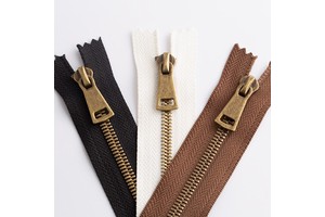 Manufacturer 5# Closed Bronze Metal Zipper For Heavy-Duty Use