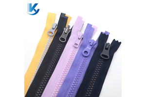 3# 5# Zipper Customization High Quality Colorful Opening Zipper Plastic Garment Colse End Open End Resin Zipper