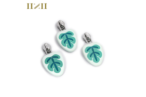 Custom Bags Puller Logos 3D Design Zinc Alloy Lovely Zipper Pull Leaf Decoration Zipper