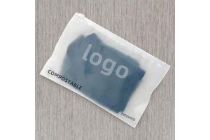 Customization Printed Logo Zipper Plastic Packaging Transparent Frosted Slider Zip Lock Packaging Bag for Clothing