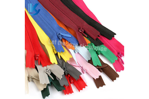 Invisible Zip for Plush Toy Dress #3 Hidden Teeth Zipper Made of Durable Plastic