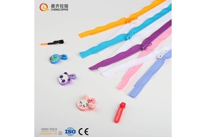 Bulk Buy Zipper 5# Resin Color Matching Bright Small Fresh Combination Pattern Resin Plastic Zipper for Down Jacket