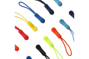 Lanke Logo Cheap Colorful Zip Accessories Pulls Slider String Cord Rubber Rope Zipper Puller for Bag Pouch Tent Clothing