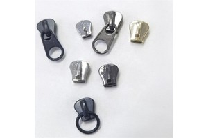 No. 5 Custom Metal Resin Tooth Zipper Slider SBS Zinc Alloy with Electroplating Spray Paint Brand for Garments and Luggage