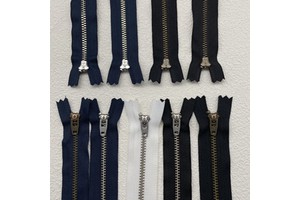 YKK No. 4 Brass Metal Closed-end Jeans Zipper with Auto Lock Slider for Garments