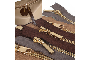 Factory Wholesale 5 Zipper Custom Metallic Brass Fermuar Close End Open-end Zipper For Garments And Shoes For Bags