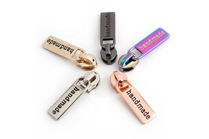 Wholesale Custom Logo Multi-Color Metal Nylon Zipper Pull Tabs Slider 3#5#8# Zinc Alloy Nickel-Free Star Handbags/Garments