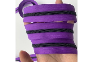2026 NEW KJ Hot Sale Nylon Zipper Manufacture Fancy #5 Open End Metal Zip Colorful Plastic Zipper Tape for Bags