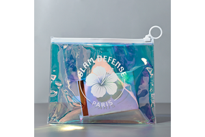 Laser Holographic Zipper Pouch for Fashion and Beauty Packaging Clothing Cosmetics Zipper Bag