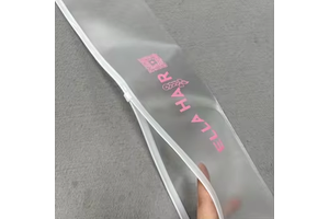 OEM/ODM Custom Hair Plastic Ziplock Bags Large Frosted Zipper Bag Wig Packaging Bags Hair Packaging