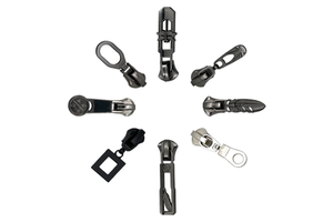 High Quality Metal Plated Gold Zipper Puller Custom Logo Plastic Zipper Slider Manufacturer Supply High Zipper Slider