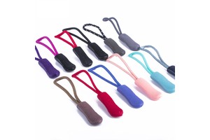 Customizable Plastic Rubber Silicone PVC Zipper Pulls Heat Shrink Cord For Backpack & Jacket Zipper Sliders