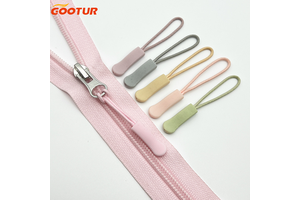 Custom Multi-Color Plastic Zipper Puller with Textured Design Durable Cord Zipper Tab for Bags and Apparel Accessories