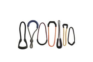 Wholesale Cheap Customization Colors Black PVC Plastic String Rubber Zipper Puller for Garment