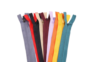 Manufacturer Wholesale Plastic Close-End Auto Lock Slider Invisible Zipper for Home Textile with Hidden Color Quality Spot Goods