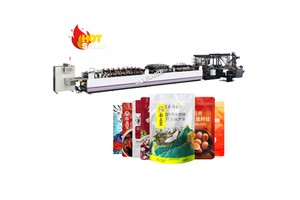 Coffee PE Doypack Zipper Bag Making Machine PET BOPP Vertical Seal Slider Vacuum Bag Self-Stand Up Snack Bag Making Machine