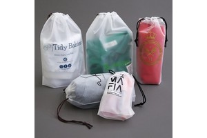 Custom Logo Drawstring Bag Dustproof Small Packaging Bag Plastic Shopping Bags Printed Your Own Logo Wholesale