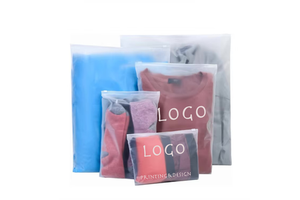 Custom Printed Matte Zip Lock Apparel Packaging Resealable Clothing Bags for Clothes Underwear Garments Frosted Socks Shoes