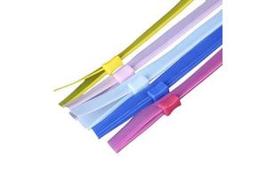 High Quality 2.0m/2.2cm/2.4cm Transparent PP Toothless Zipper PE Plastic PVC Plastic Zipper