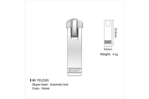 Custom Logo Zinc Alloy Zipper Slider Semi-Lock Nylon Material Supply Customers