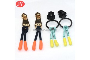 Dipping Pull Cord Backpack Zipper Puller Non-Lock Slider Nickel-Free Polyester Silicone Cord Ends for Garment Bags Home Textile