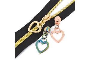 For Deepeel ZT161 5# Metal Garment Zipper Accessories Open-End Sliders for Nylon Jackets & Coats for Zipper Bags & Clothes