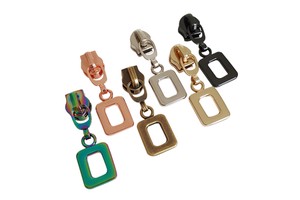 New Style Metal Zipper Slider Without Lock for Bags Free Design Zipper Puller Custom Logo