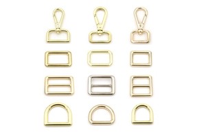 High Quality Hardware Accessoires Swivel Metal Snap Hook Rectangle Ring Slider Buckle D Ring Bag Hardware Kit