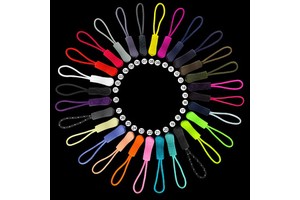 High Quality Custom Colorful Cartoon PU PVC Sliders Rectangle Plastic Zipper Puller for Bags and Luggage Factory Wholesale