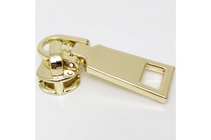 Custom Logo Puller Zipper #5 Sliders New Design Gold Metal Zipper for Bags OEM Available