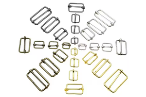 Alloy Metal Rectangle Buckles With Tri-Glides Wire-Formed Roller Pin Strap Slider Adjuster For Comfortable Fit