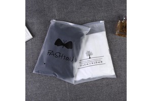 Resealable Custom Zip Lock Apparel Slider Bag Package Plastic Frosted Bags with Zipper