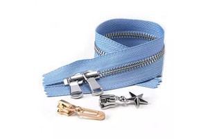 Lanke Zipper Metal Zipper Two Way Metallic Zippers 3#/5#/8# Metal Brass Zipper With Auto Lock Slider for Jacks