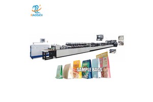 8 Sides Sealing Plastic Bag Making Machine Slider Zipper Punching Coffee Snack Sugar Bread Block Bottom Pouch Bag Making Machine